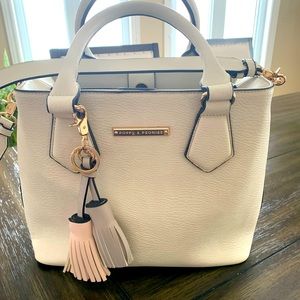 Cream colored handbag